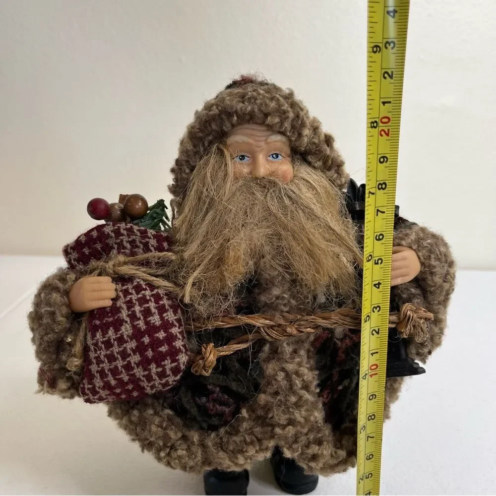 Dan Dee Collectors Choice Santa Round Toy Sack Grandfather Clock Rustic Stuffie